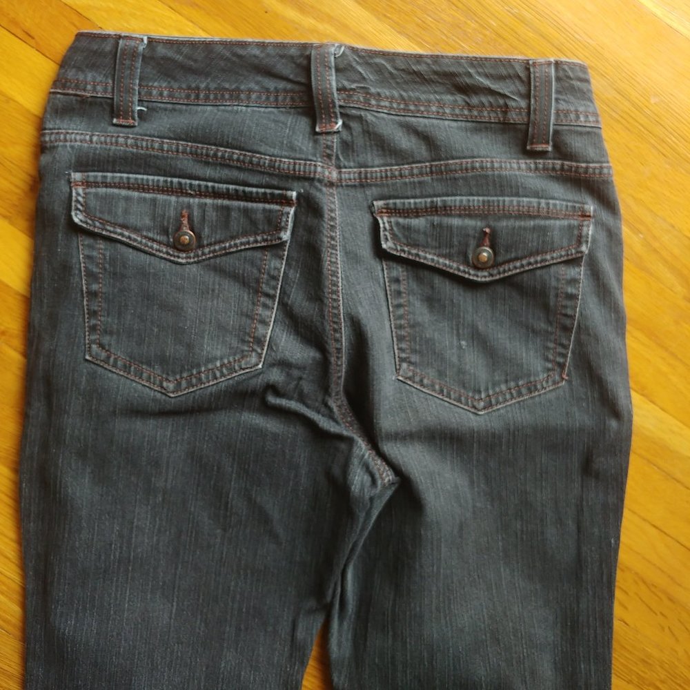 Charter Club Distressed Wash Jeans with Red Stitching